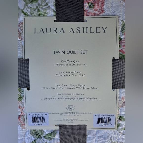 Laura Ashley Quilt set. Twin size. 100% cotton - Picture 2 of 6